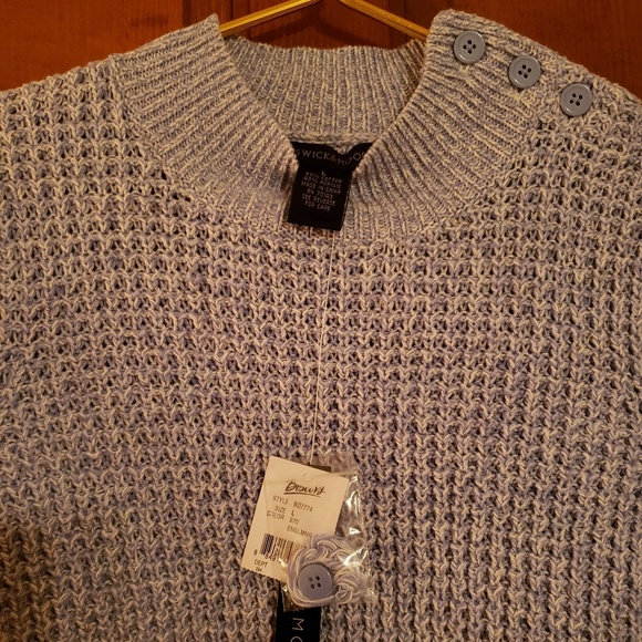 NWT Knit Button Mock Turtleneck Sweater - Picture 2 of 4